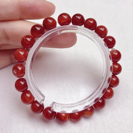 alt="red carnelian bracelet"