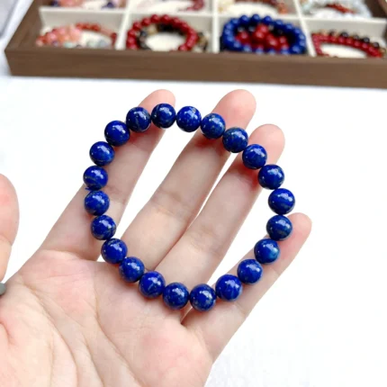 alt="8mm lapis lazuli jade bracelet photo"