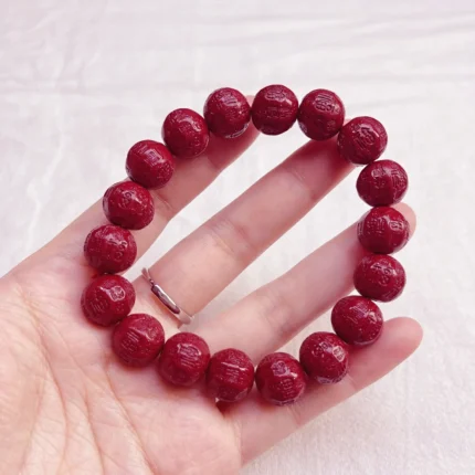 alt="big fuzi cinnabar bracelet"