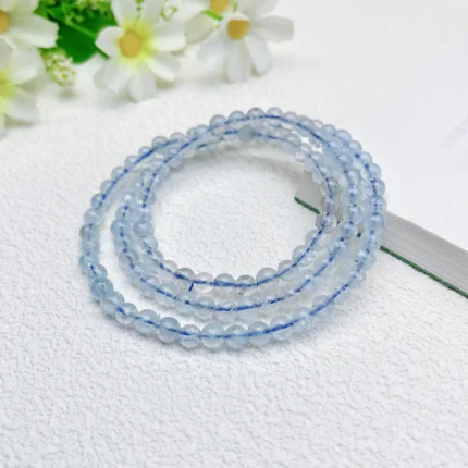 alt="blue crystal multi loop bracelet effect"