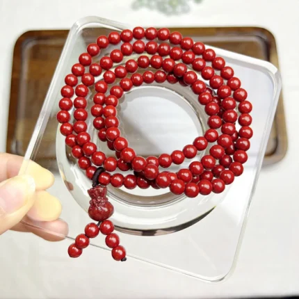 alt="cinnabar long bracelet 4 circles"