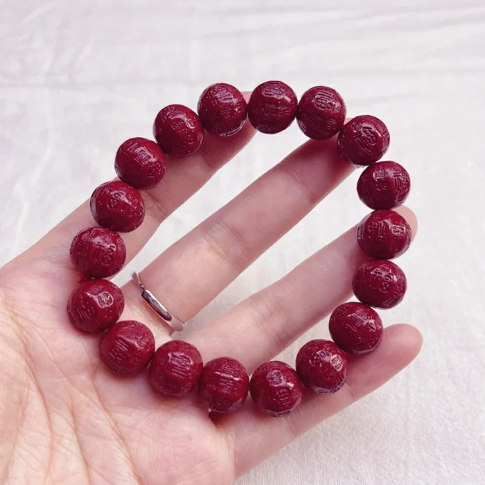 alt="fuzi cinnabar bracelet"