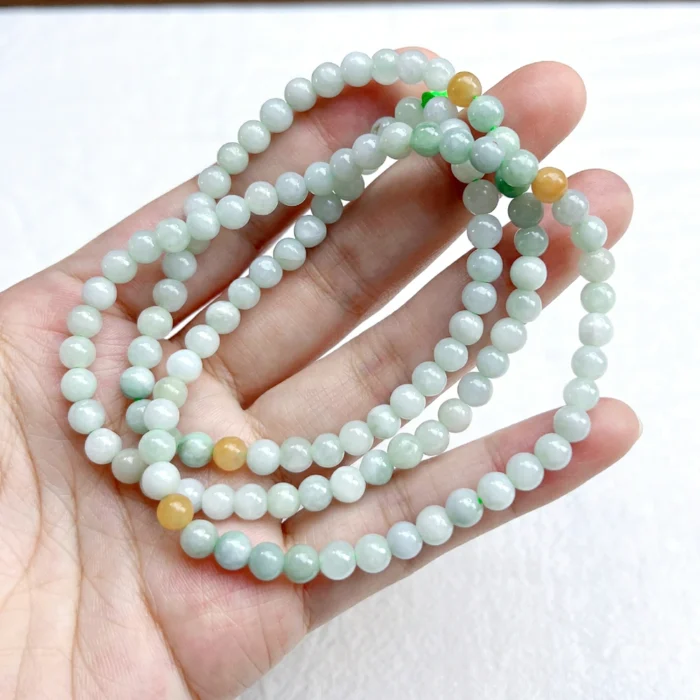 alt="multi loop jade bracelet gemstone"