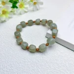 alt="nature pure green jade bracelet"