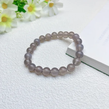 alt="pure grey agate bracelet"