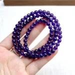 alt="purple multi loop crystal bracelet picture"