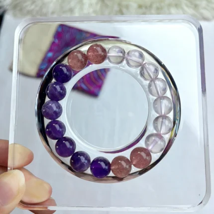 alt="white amethyst crystal bracelet"