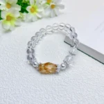 alt="yellow pure white crystal bracelet"