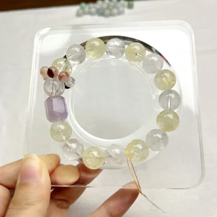 alt="yellow white crystal bracelet"